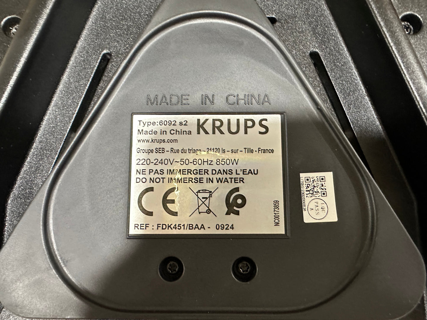 Sanduicheira FDK451|850W - KRUPS