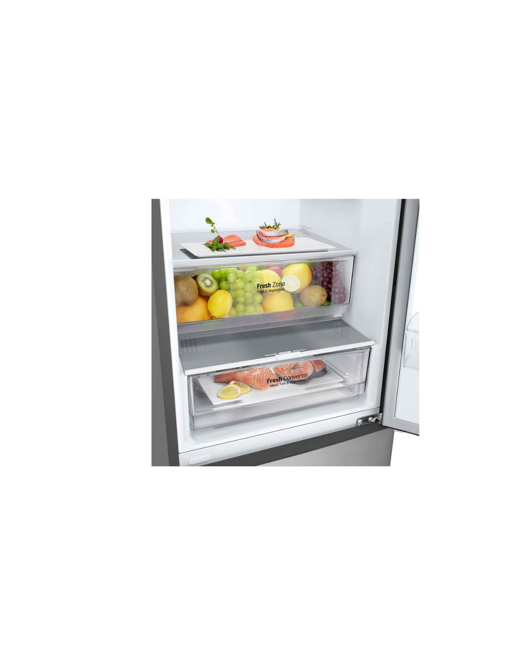 Frigorífico Combinado LG GBP52PYNBN (Independente - 384L - Inox)