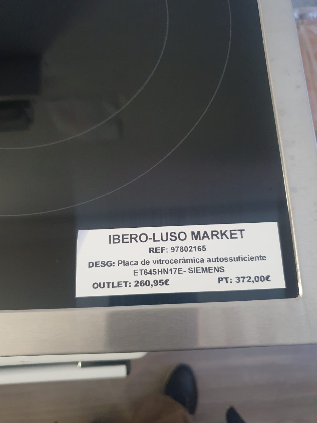 Placa de Vitrocerâmica autossuficiente ET645HN17E- SIEMENS