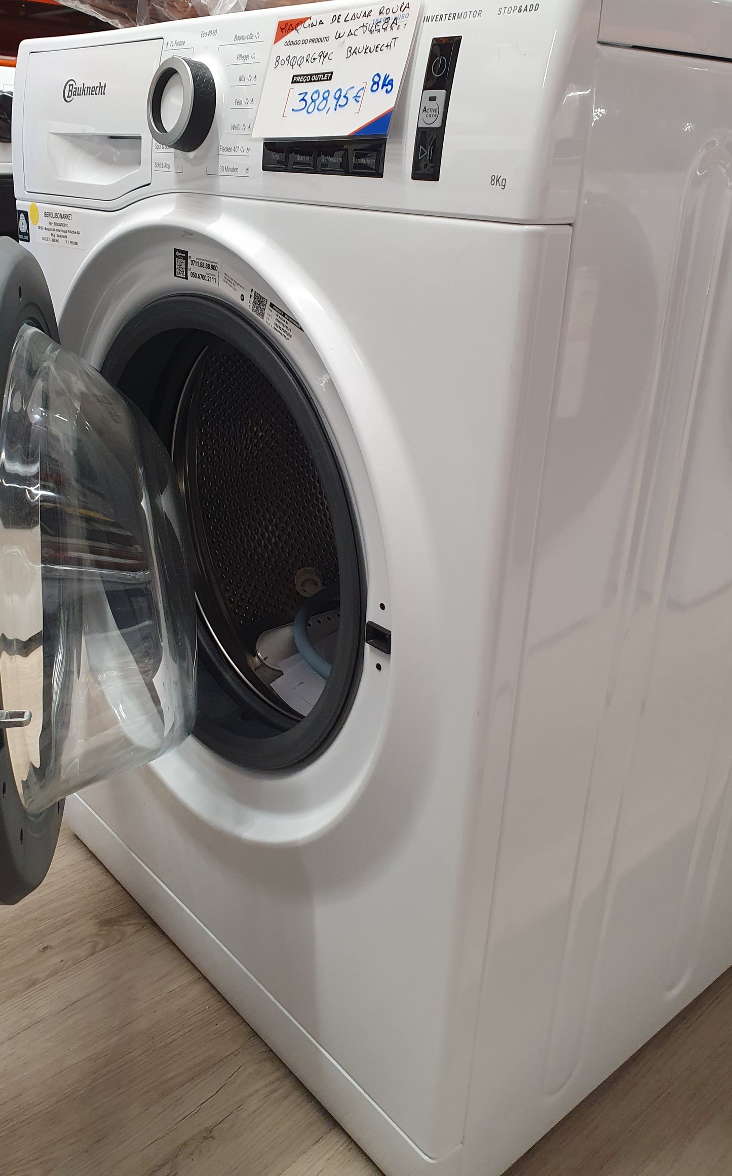 Máquina de lavar roupa W Active 8A 8Kg - Bauknecht