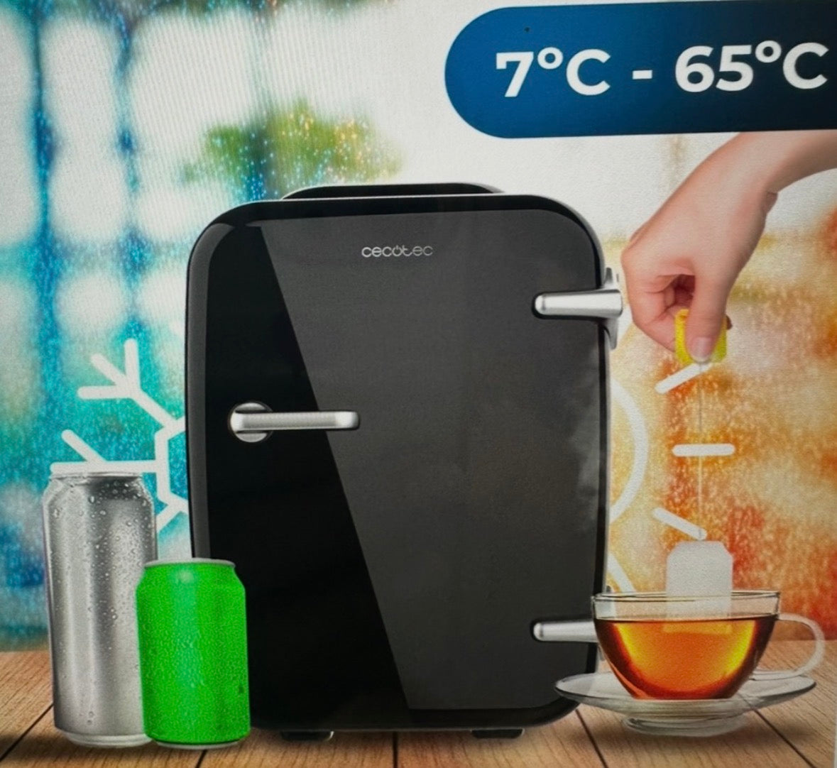 Mini Nevera Bolero MiniCooling 4L Habana Preto -Cecotec