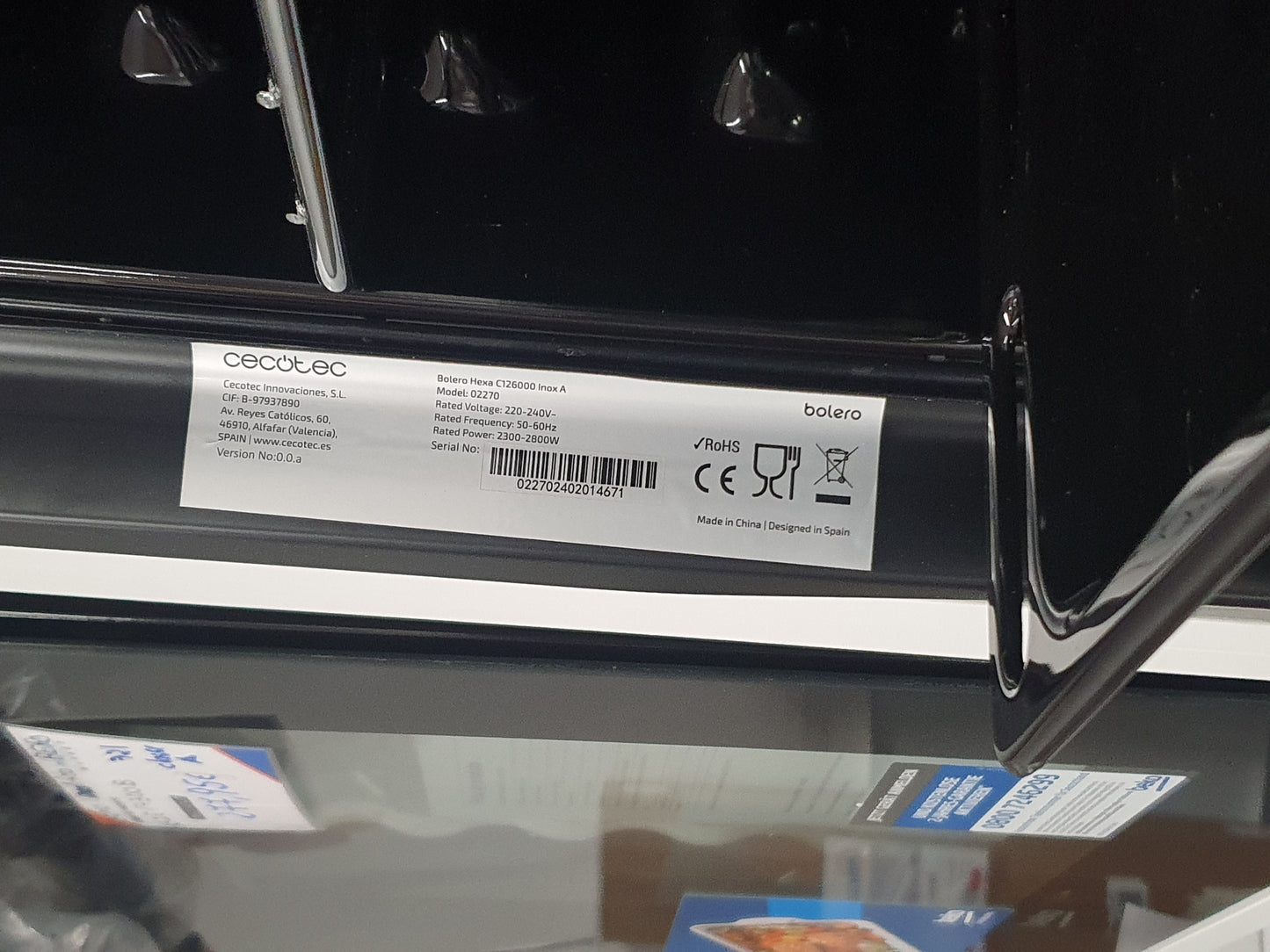 Forno de encastrar Bolero Hexa C126000 /2800 W/77 L - Cecotec