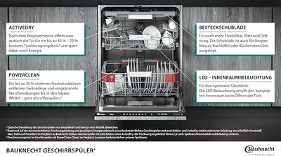 Máquina de Lavar Loiça embutir BUO3041PLTX - Bauknecht