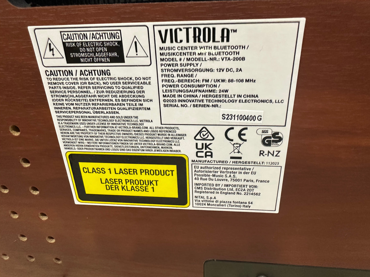 Gira-discos retro Brown VTA 200B - Victrola