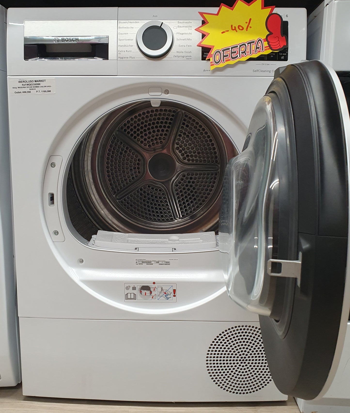 Máquina Secar Roupa - Bomba Calor - WQG235D00 8 KG - BOSCH