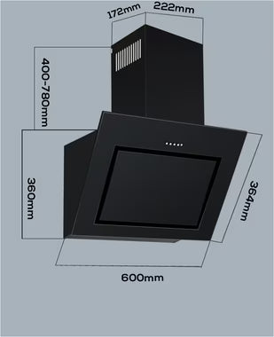 Exaustor SY-103A6S-P1-C59-L122-600/ Preto - HANSEATIC