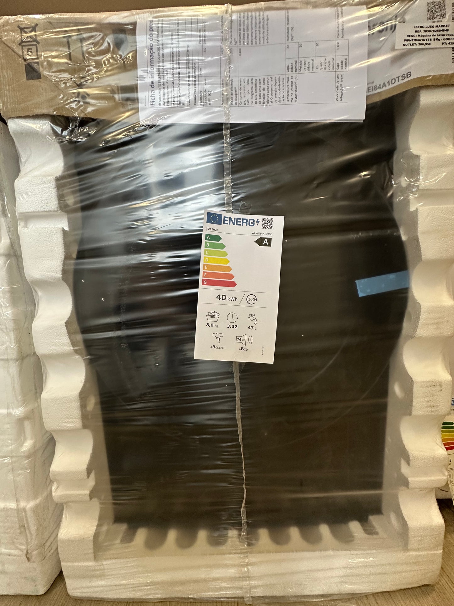 Máquina de lavar roupa WPNEI84A1DTSB |8Kg - GORENJE