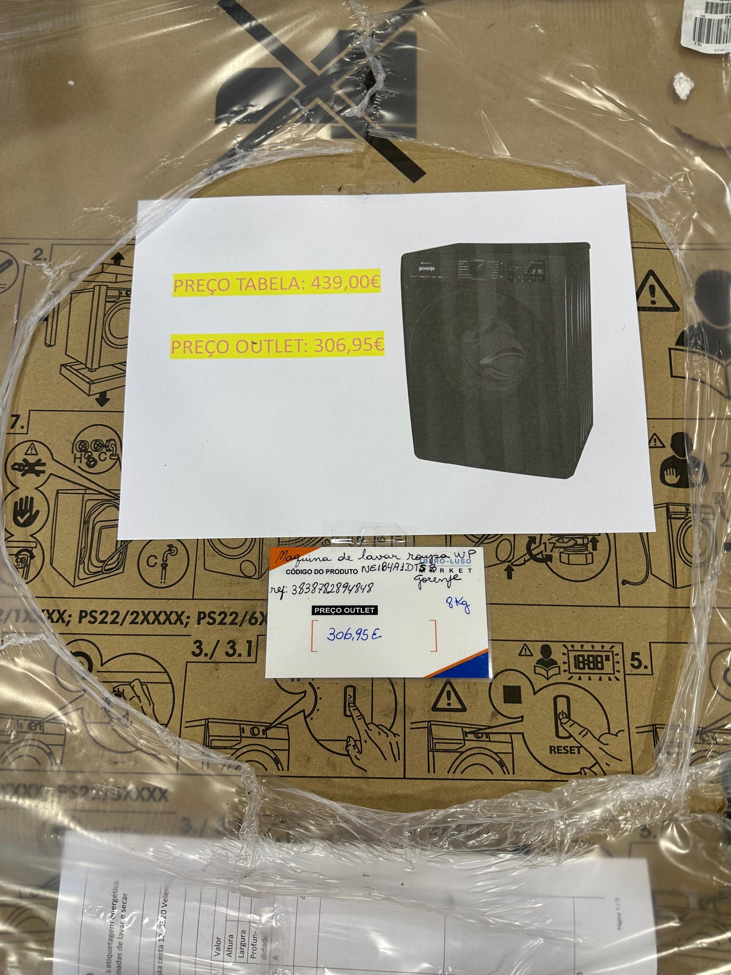 Máquina de lavar roupa WPNEI84A1DTSB |8Kg - GORENJE