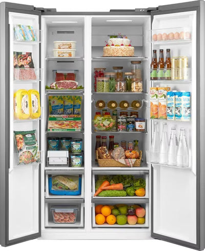 Frigorífico Americano  HSBS17590CI|Inox |592 L |91 x 179,3 x 69,8 cm (L/A/P)|No Frost  - HANSEATIC