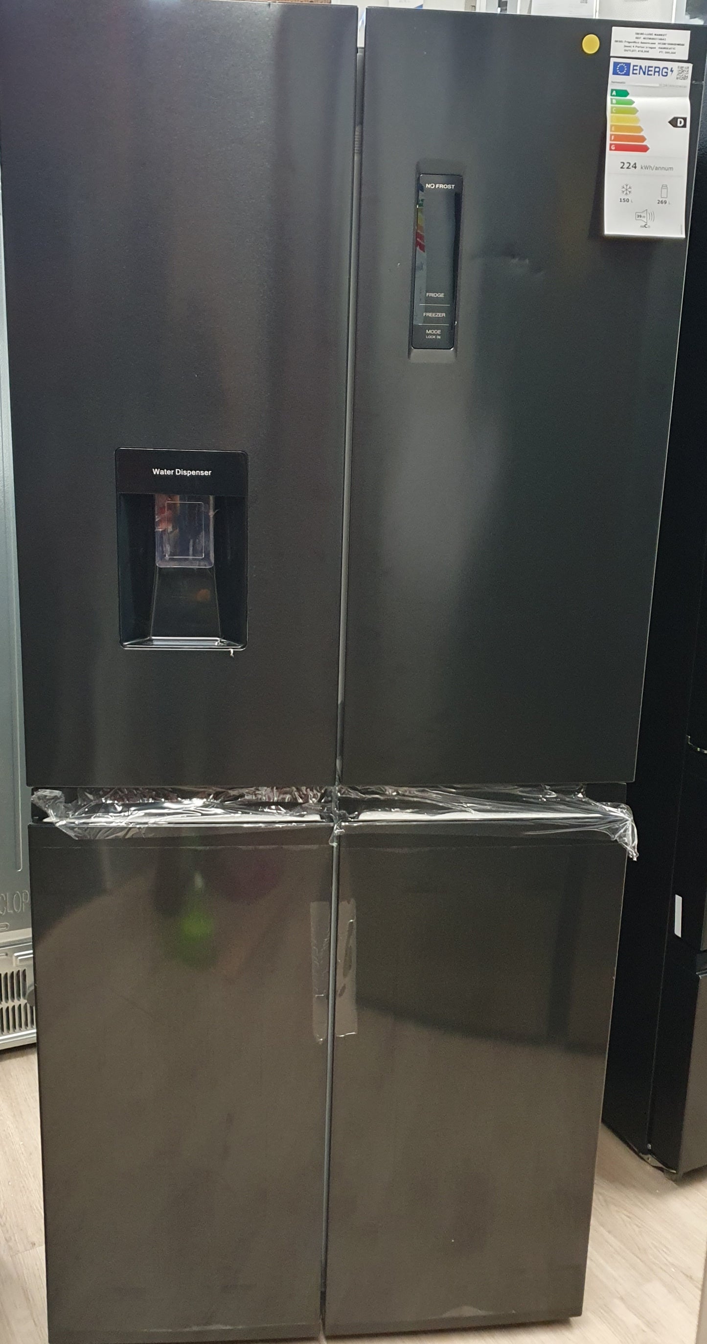 Frigorífico Americano  HCDB18080DWDBI |Inox| 4 Portas |c/agua  -HANSEATIC