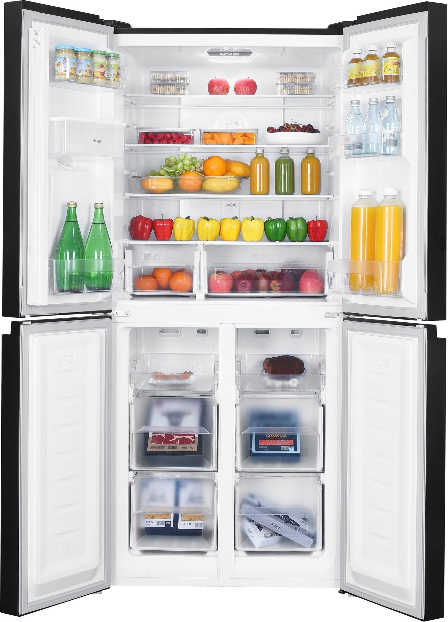 Frigorífico Americano  HCDB18080DWDBI |Inox| 4 Portas |c/agua  -HANSEATIC