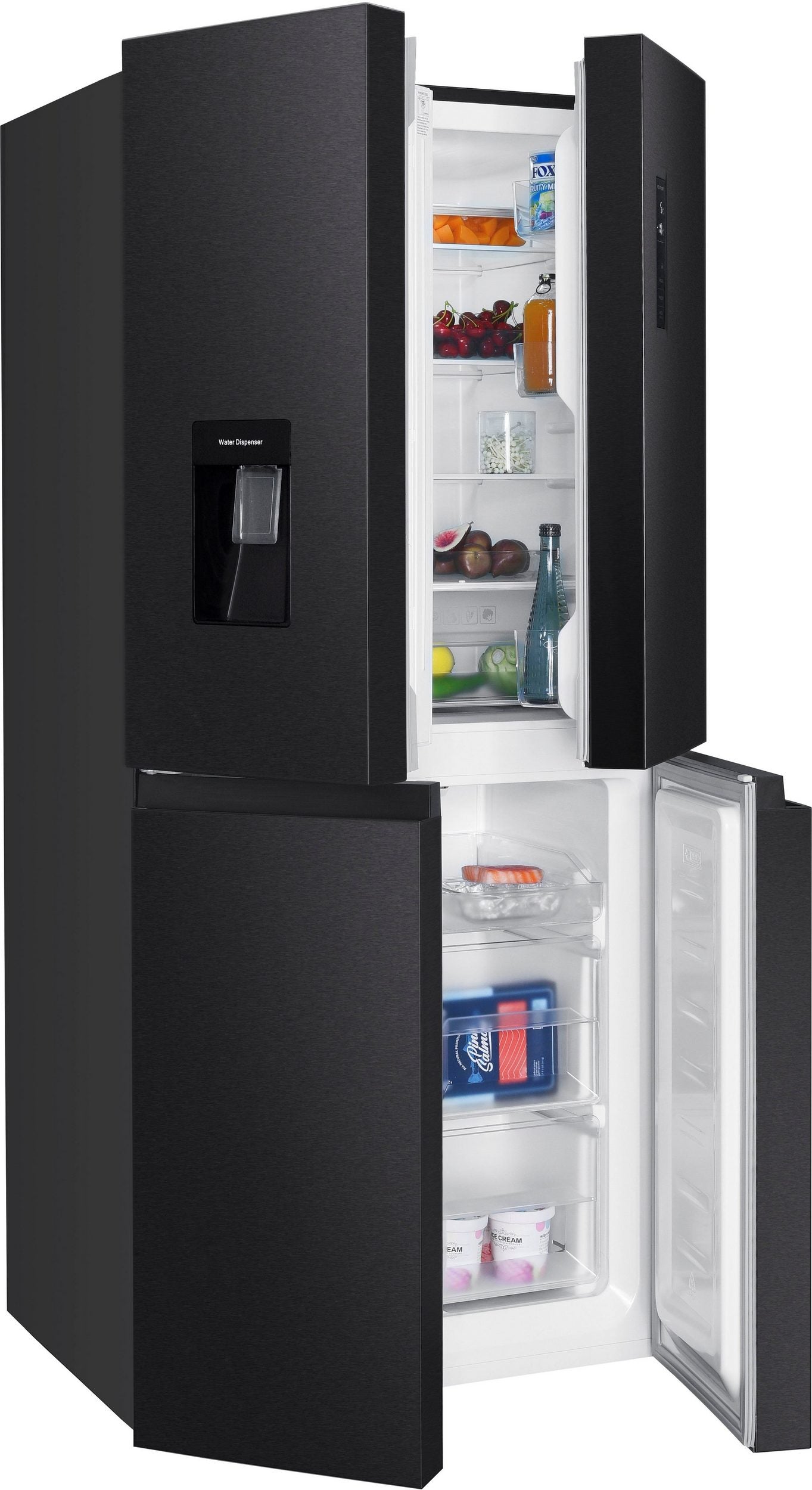 Frigorífico Americano  HCDB18080DWDBI |Inox| 4 Portas |c/agua  -HANSEATIC