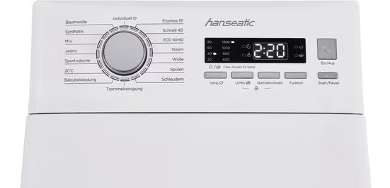 Máquina lavar roupa carregamento superior| HTW8013A |8 Kg |1300 rpm- Hanseatic