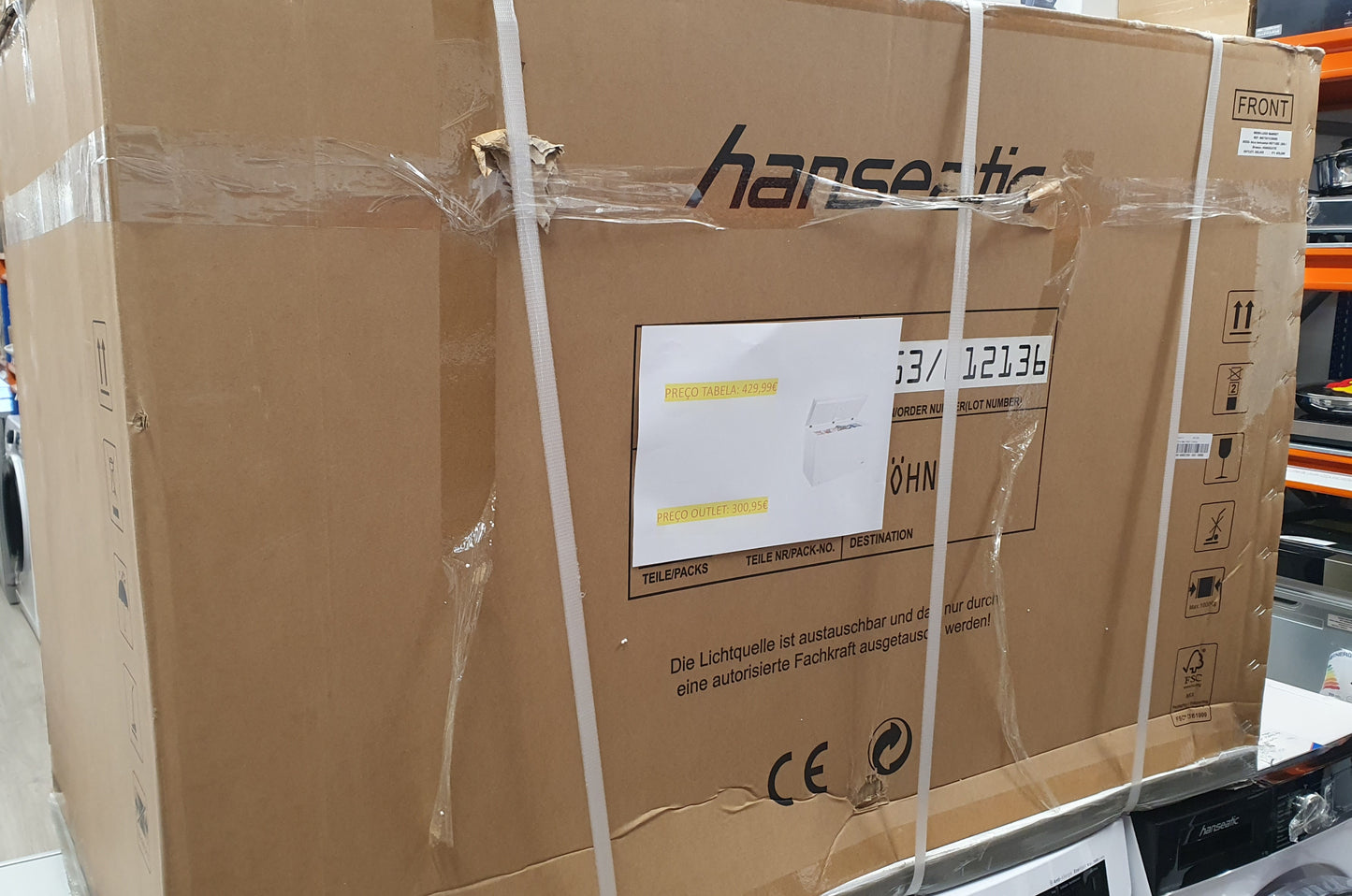 Arca horizontal HGT128C |300 l |Branca |- HANSEÁTIC