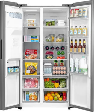 Frigorífico Americano HSBS17590CWEI|Inox|c/agua e gelo  - HANSEATIC