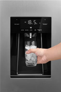 Frigorífico Americano HSBS17590CWEI|Inox|c/agua e gelo  - HANSEATIC