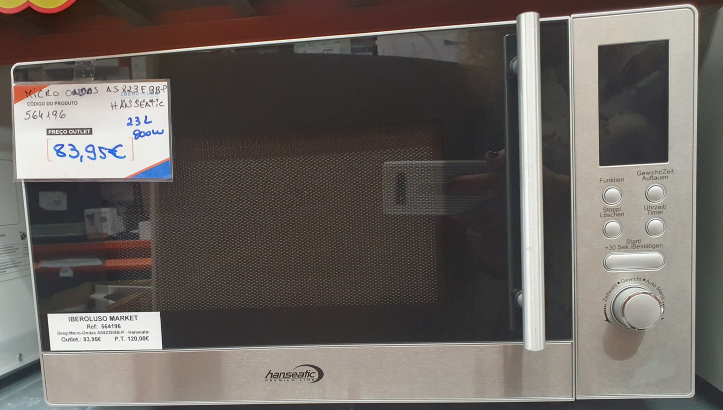 Micro-Ondas  AS823EBB-P /800W /23L- Hanseatic