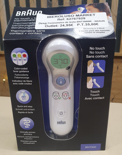Termômetro de testa BNT300/ Branco - BRAUN
