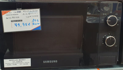 Micro-ondas -  Samsung MS20A3010AL/EC Micro-ondas 20L 700W Preto