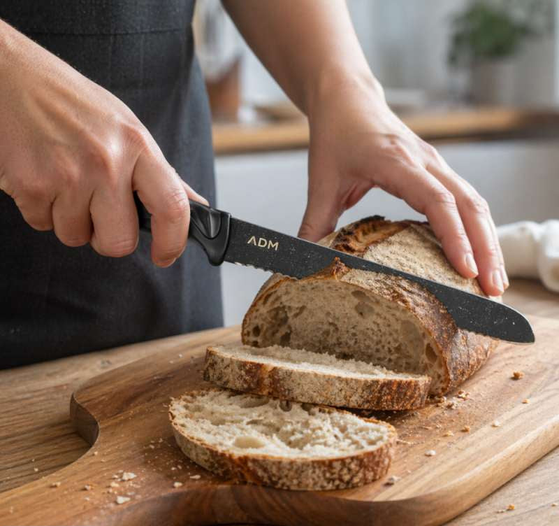 #Conjunto de Facas de Cozinha de 6 Peças c/Revestimento Cerâmico | Aço Inoxidável- ADM