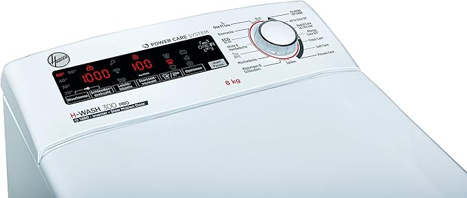 Máquina de Lavar Roupa H-WASH300 H3TFMQ48TAMCE-84X - HOOVER - carregamento superior 8Kg