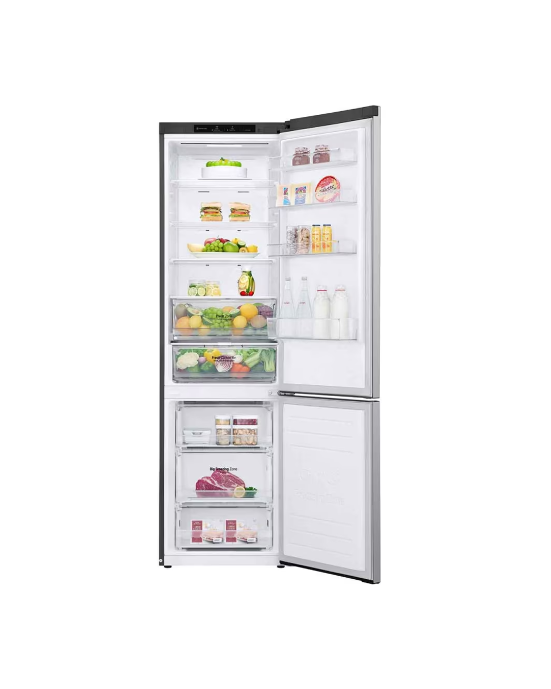 Frigorífico Combinado LG GBP52PYNBN (Independente - 384L - Inox)