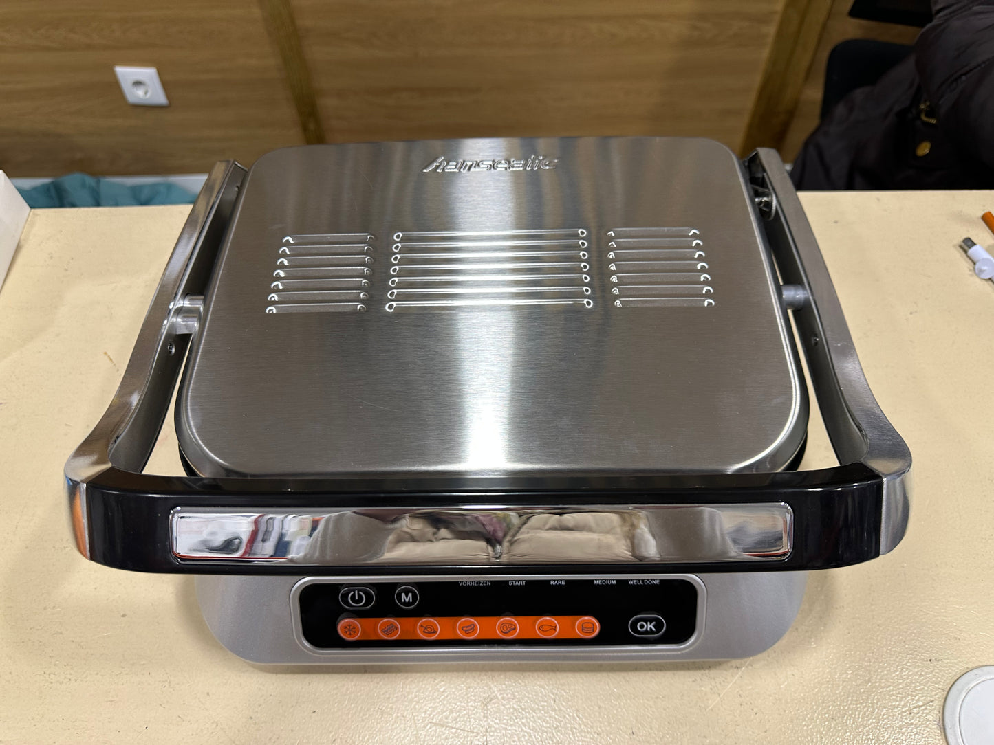 Grelhador elétrico GC5005I-GS|2100W-HANSEATIC