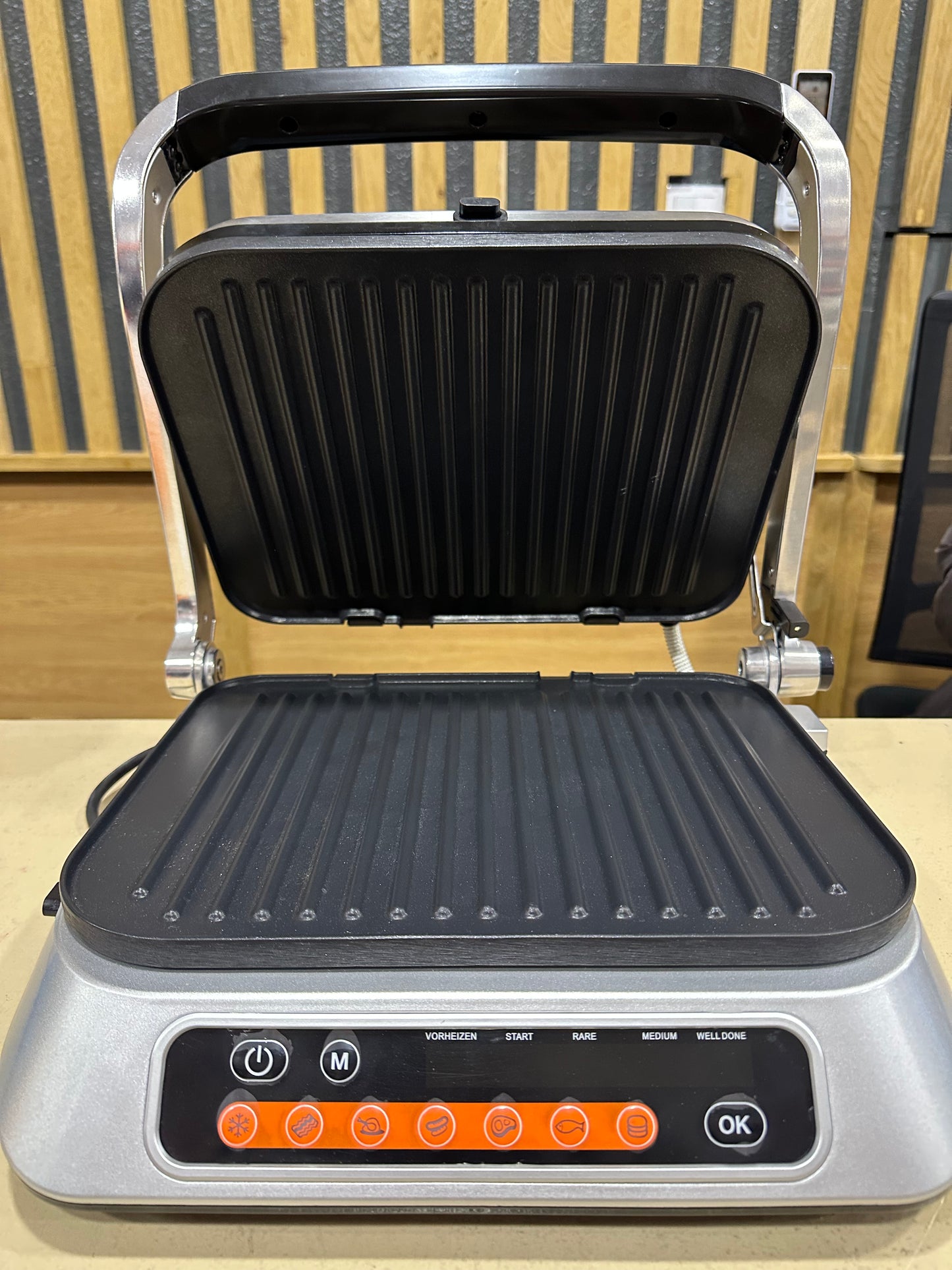 Grelhador elétrico GC5005I-GS|2100W-HANSEATIC