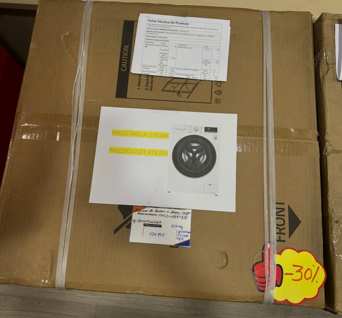 Máquina de lavar e secar roupa V7WD107H2E|10/7Kg - LG