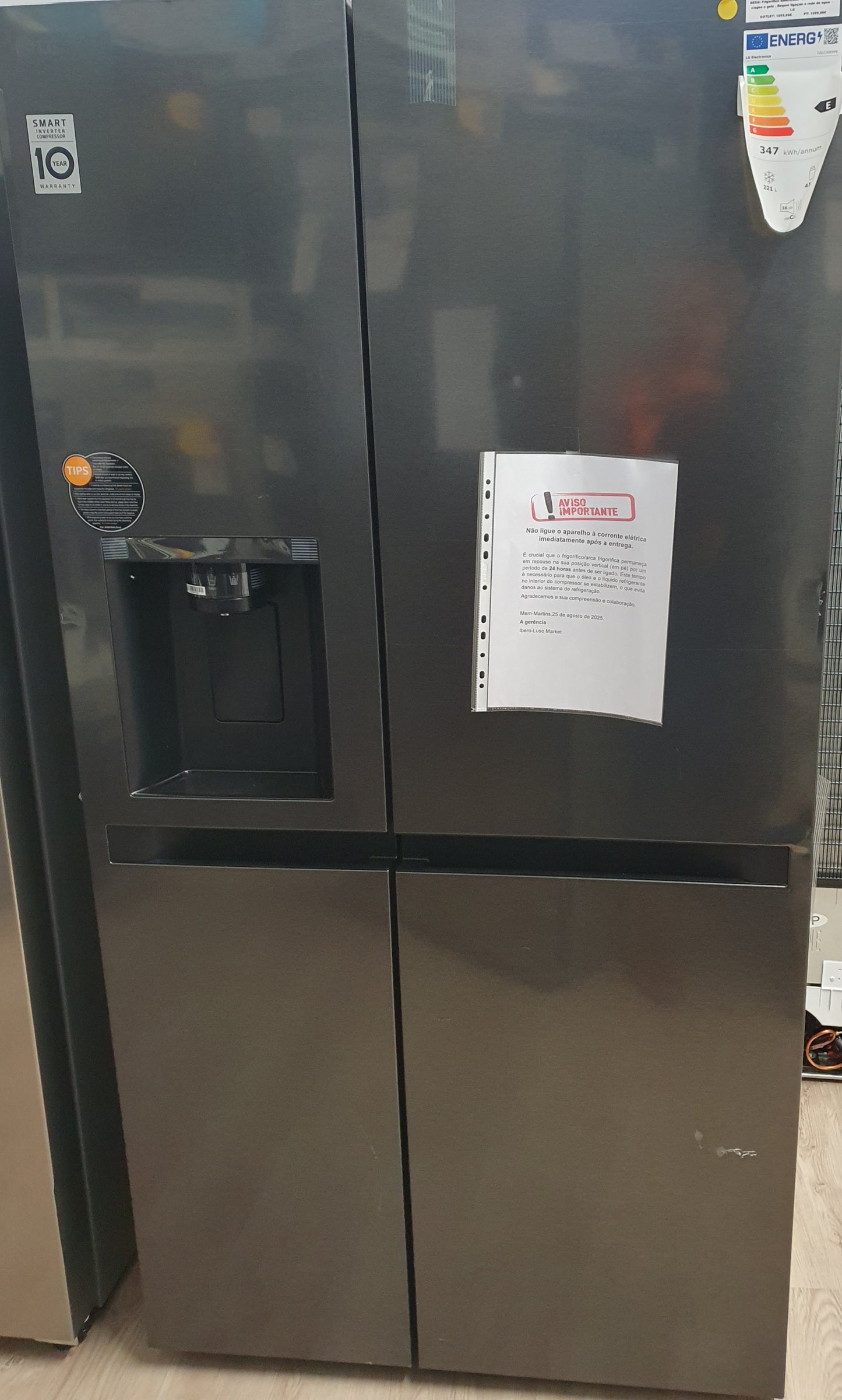 Frigorífico Americano  GSLC40EPPE|Inox,Preto | c/agua e gelo - LG