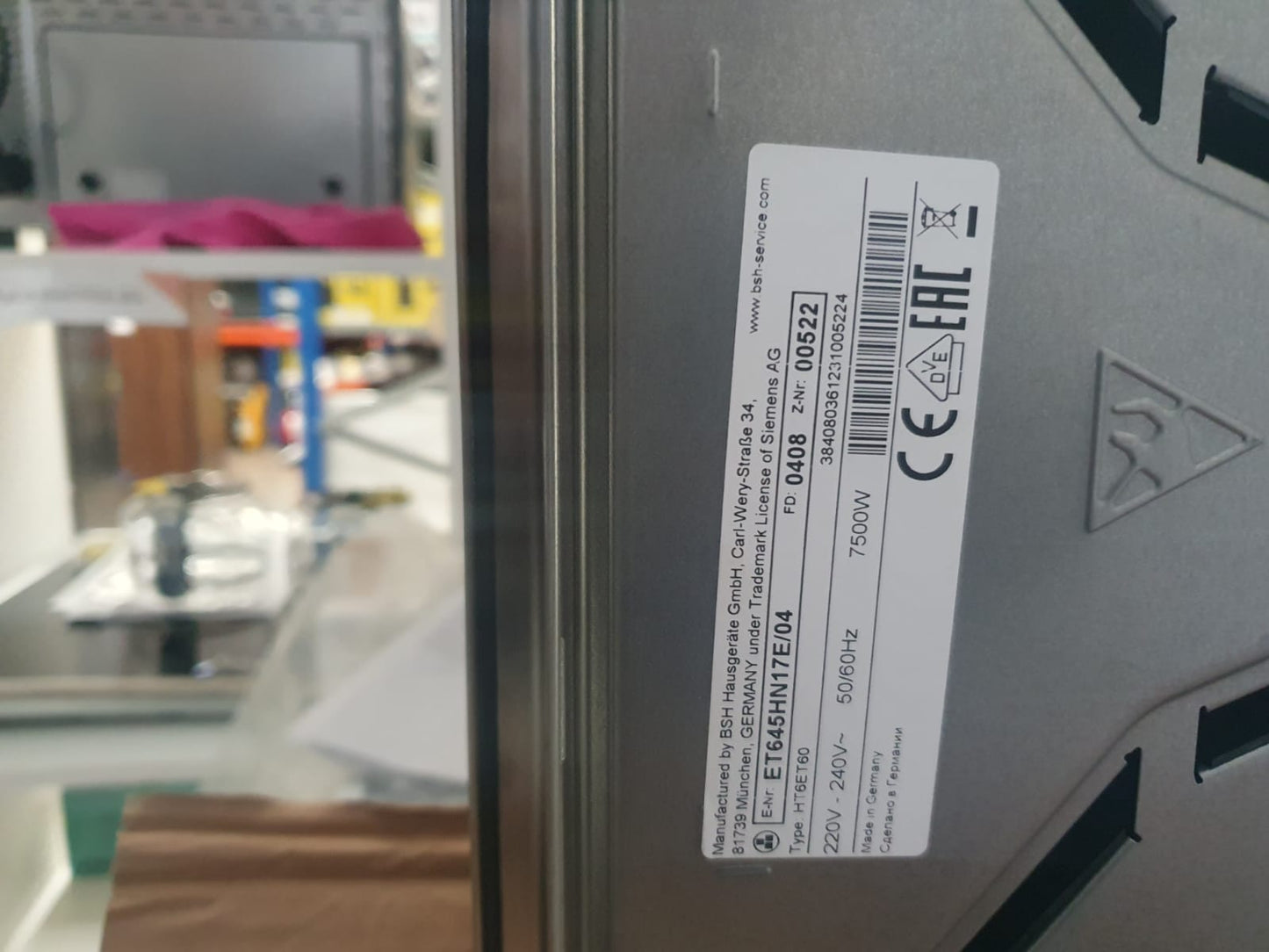 Placa de Vitrocerâmica autossuficiente ET645HN17E- SIEMENS