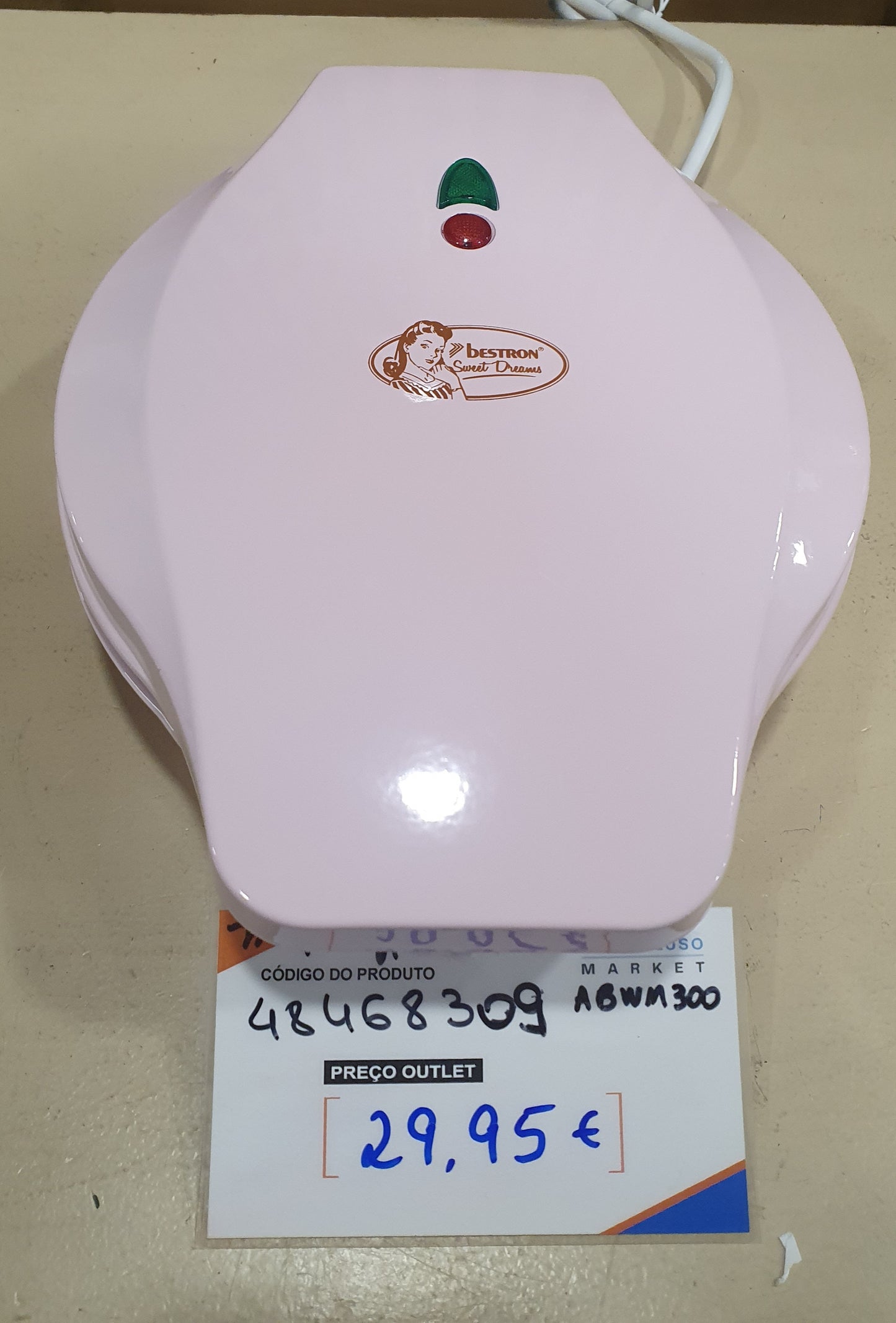 Máquina de Waffles ABWM300P /700W - Bestron