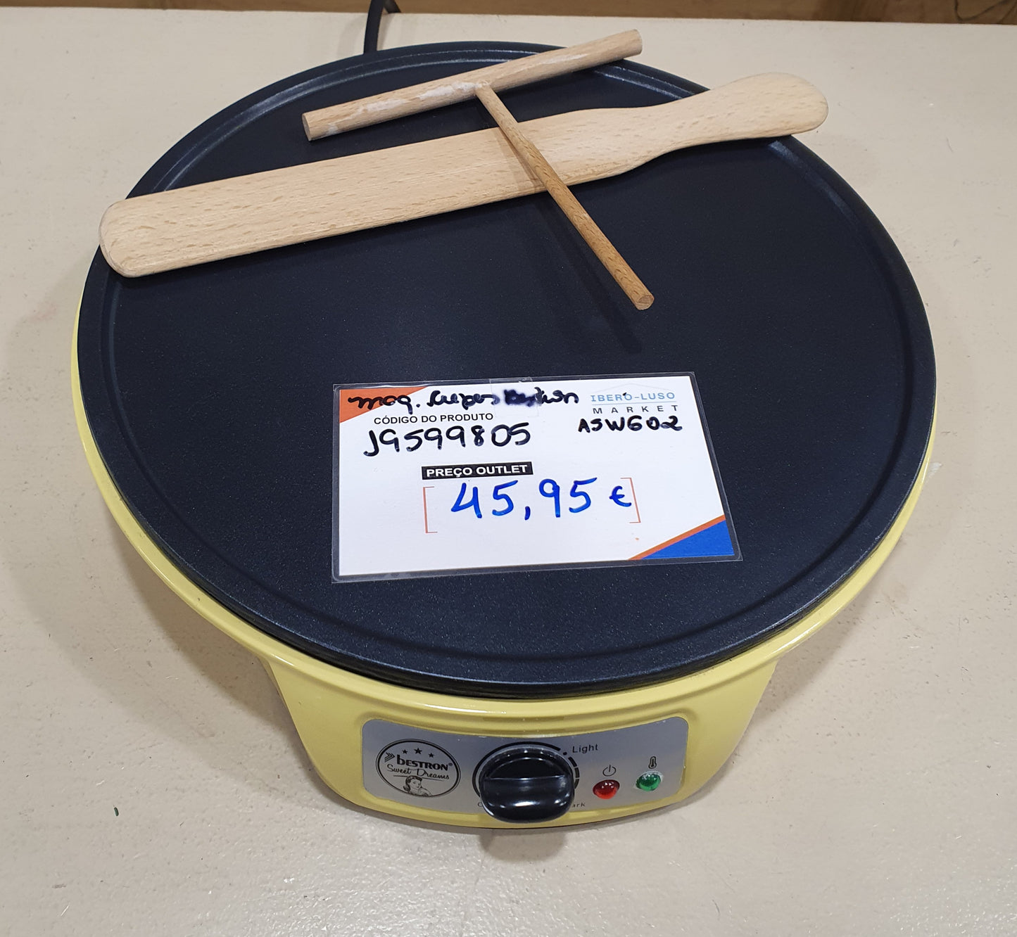 Máquina de Crepes ASW602 Sweet Dream/1000W - Bestron