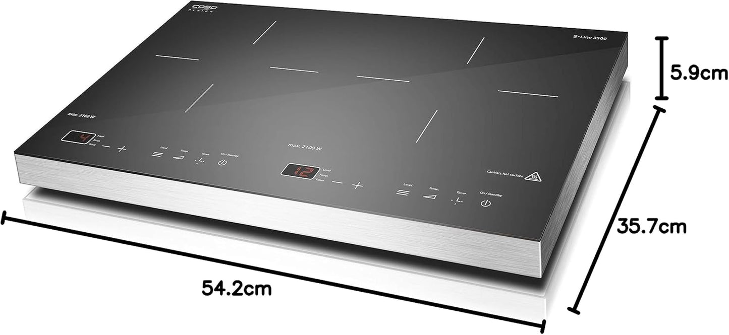 Placa de indução dupla móvel  3500 watts  S-Line 3500 - CASO
