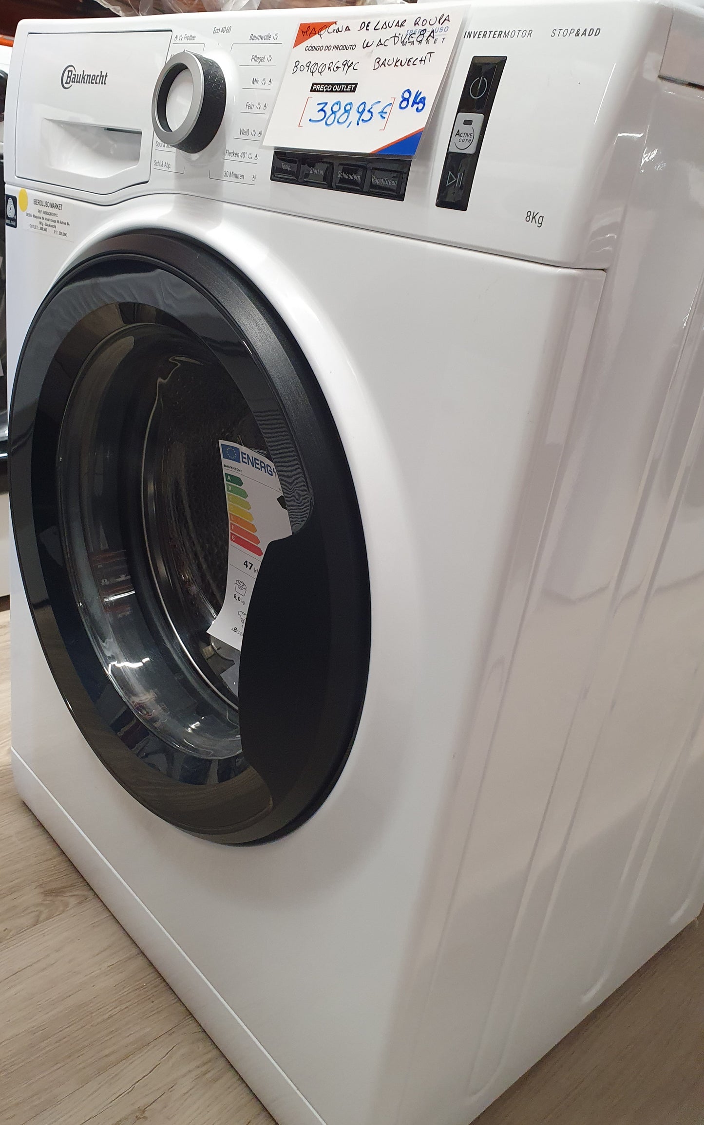 Máquina de lavar roupa W Active 8A  8Kg - Bauknecht