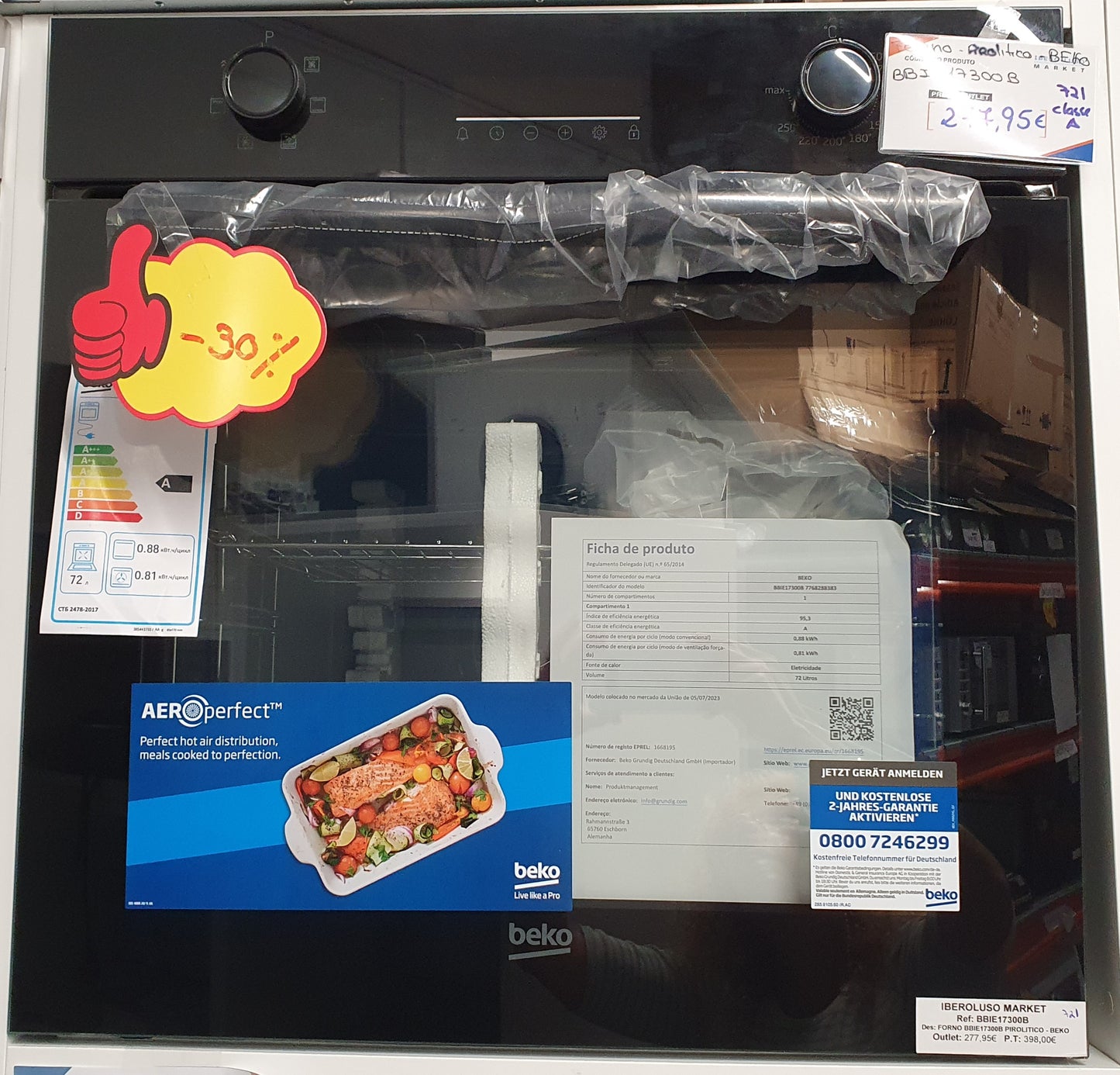 FORNO BBIE17300B - 72L - BEKO