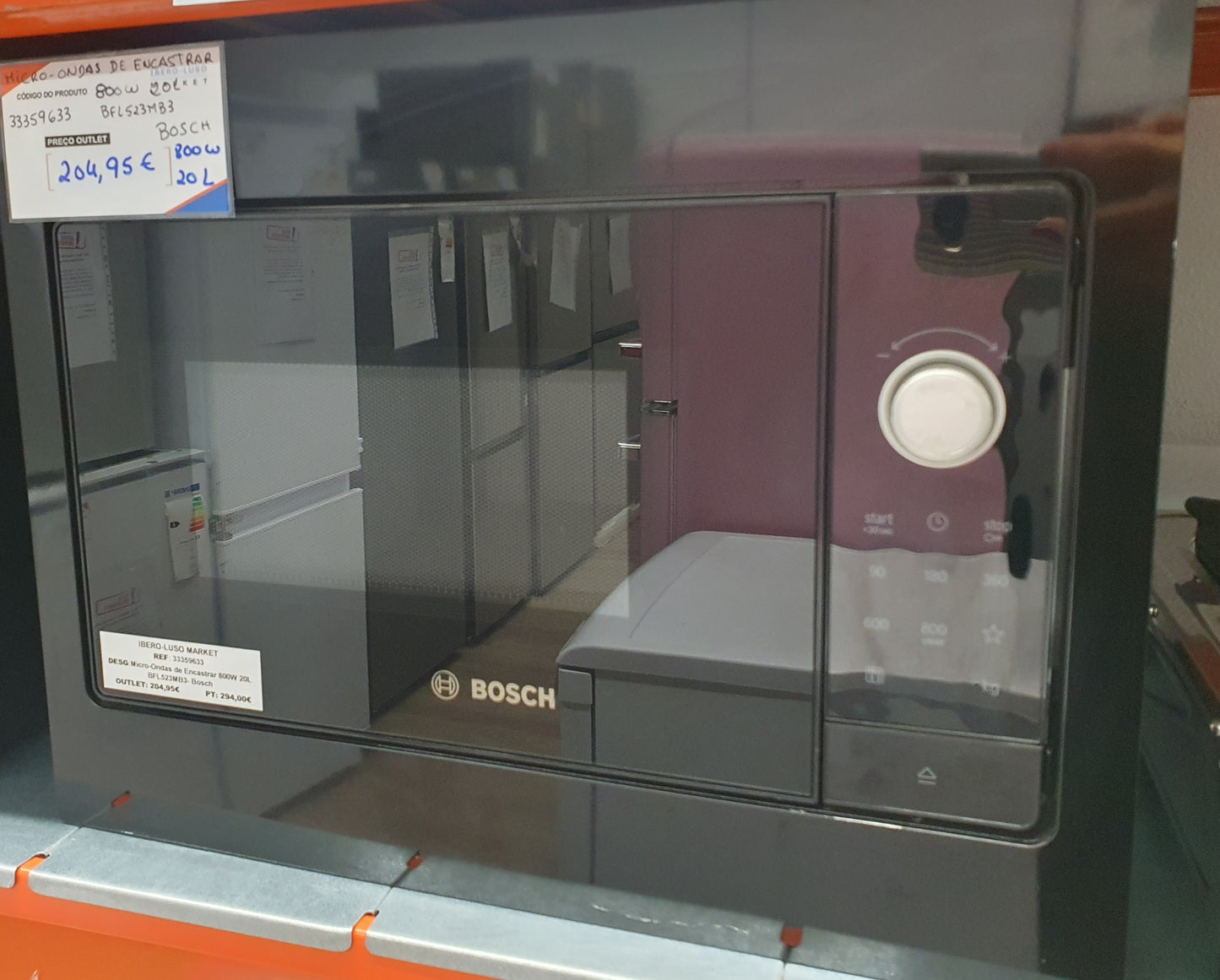 Micro-Ondas de Encastrar BFL523MB3/ 800W /20L- Bosch