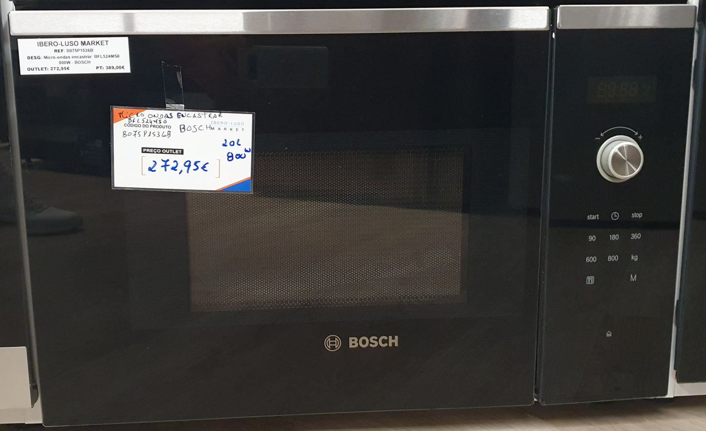 Micro-ondas de encastrar  BFL524MS0 /800W/20L - BOSCH