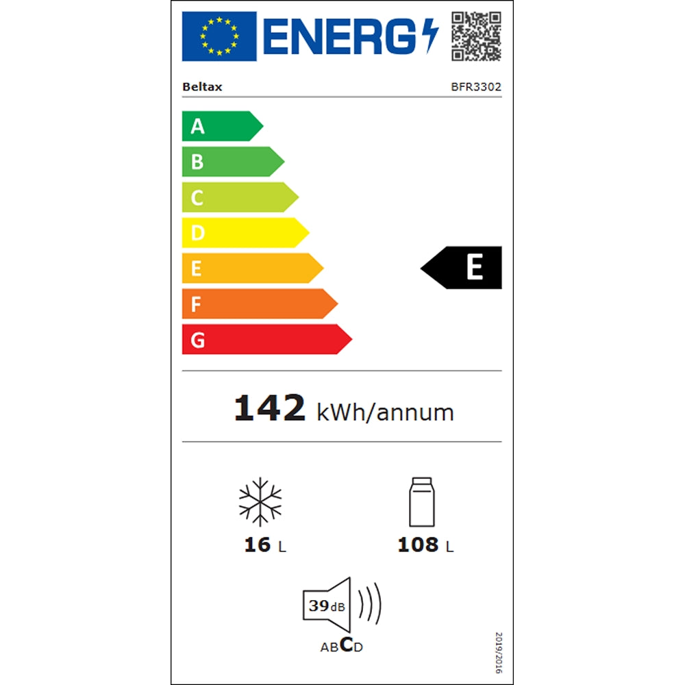 #Frigorífico 1 Porta BFR3302|108L/16L| (AxLxP): 85,5 x 54,5 x 58,5 cm -Beltax