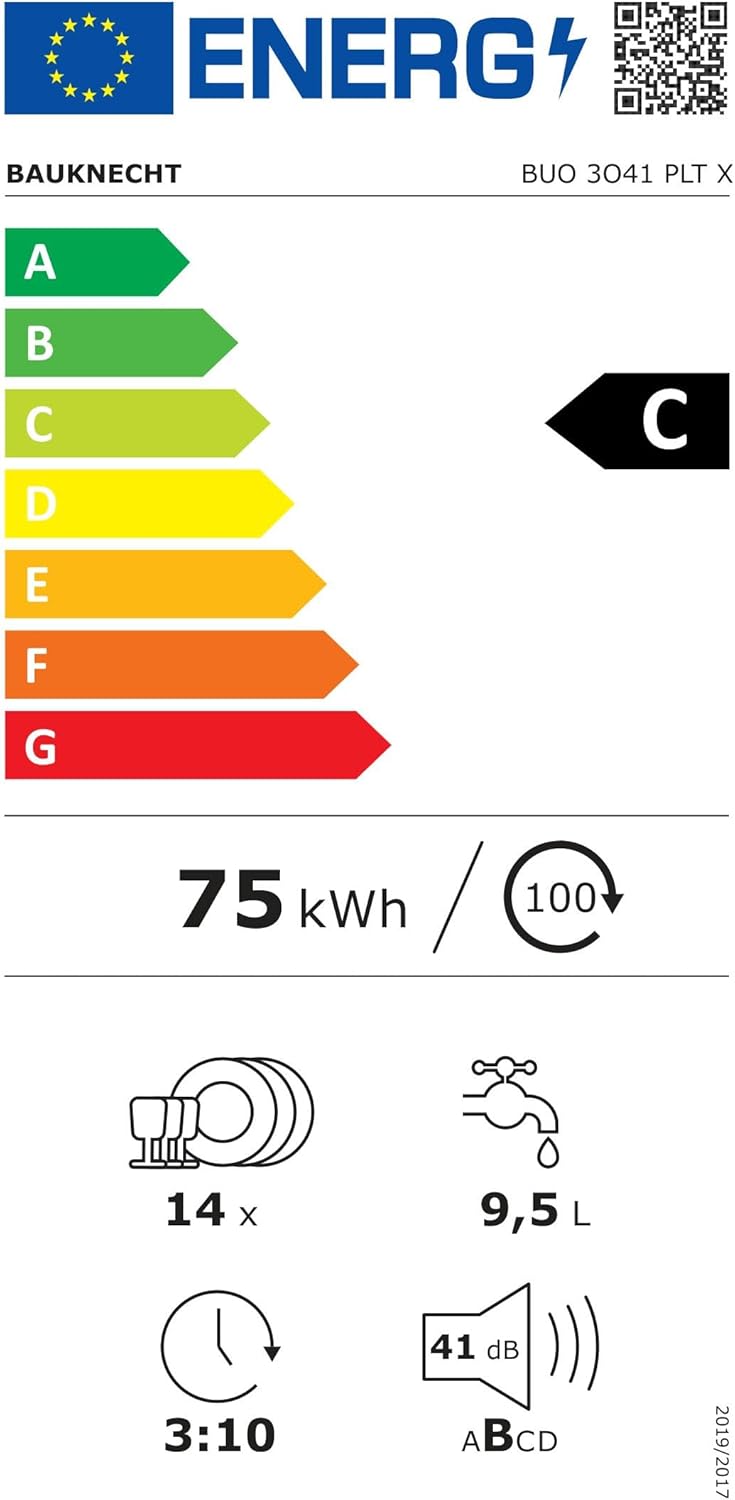 Máquina de Lavar Loiça embutir BUO3041PLTX - Bauknecht