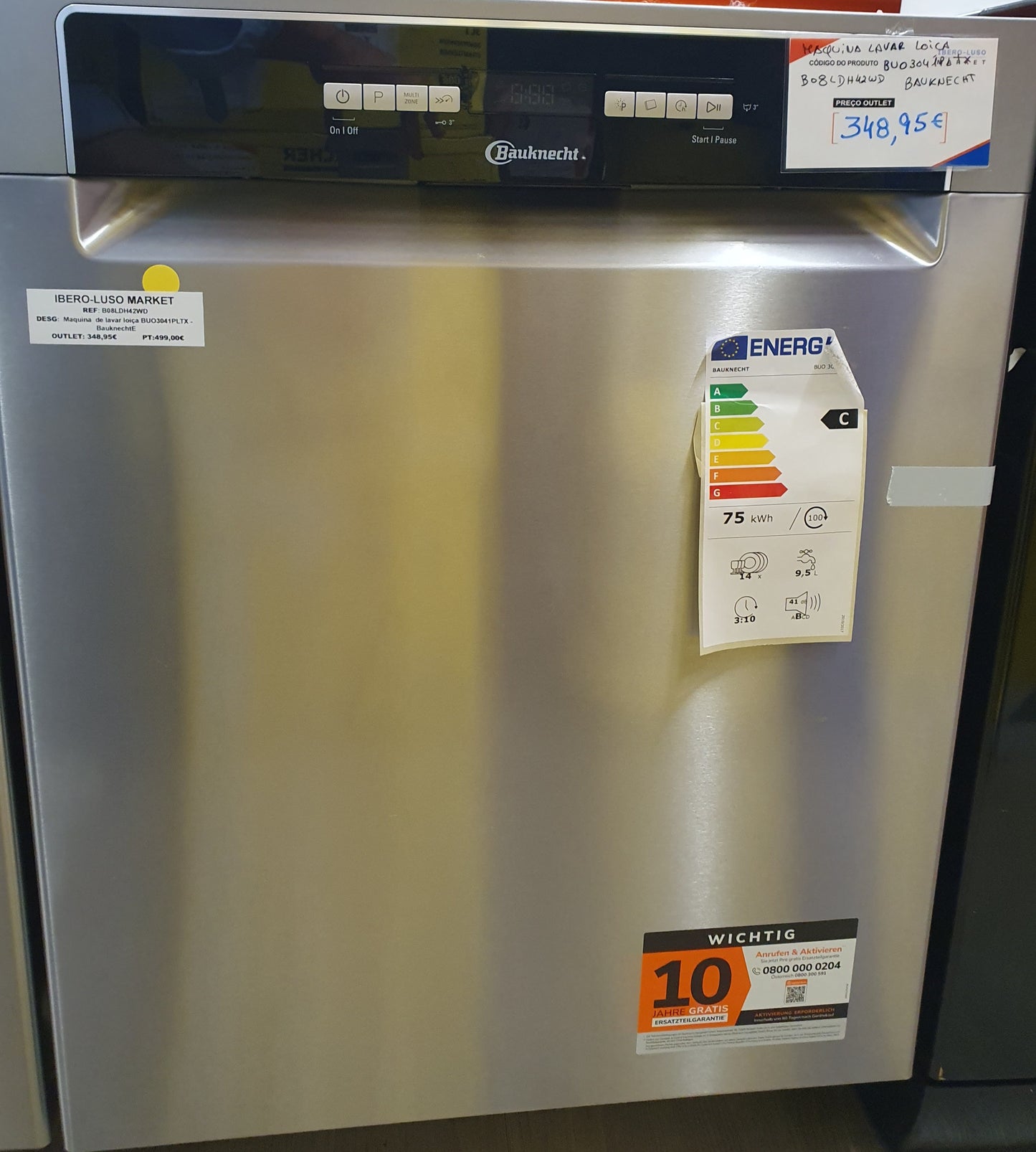 Máquina de Lavar Loiça embutir BUO3041PLTX - Bauknecht