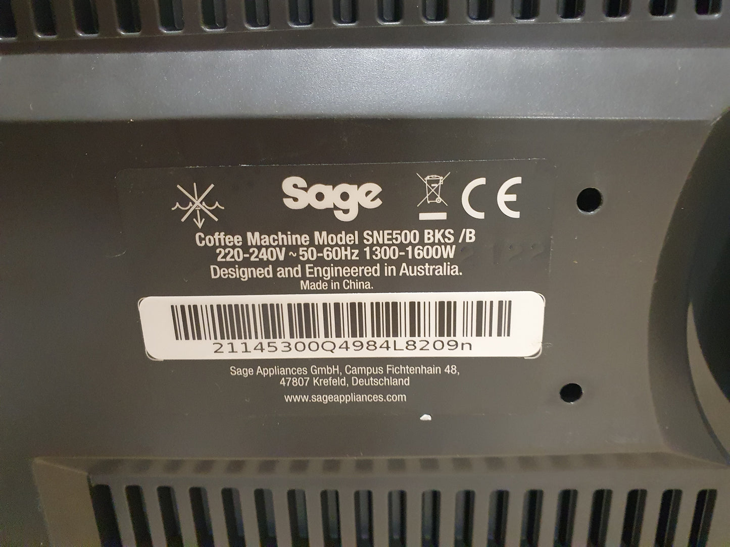 Máquina de Café - cápsulas Creatista Uno SNE500 Nespresso - SAGE