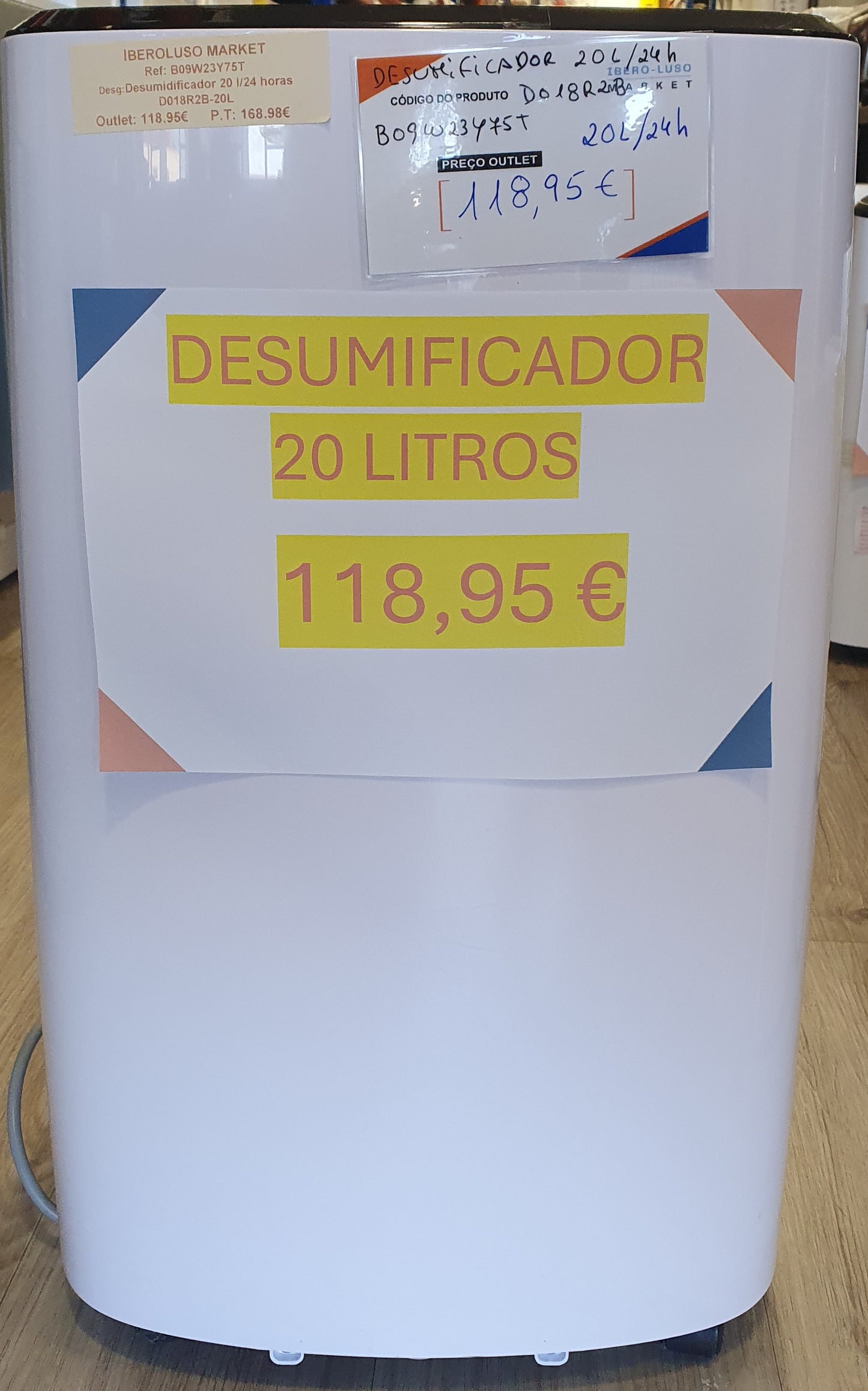 Desumidificador 20 l/24 horas D018R2B-20L - ‎Dehumifer