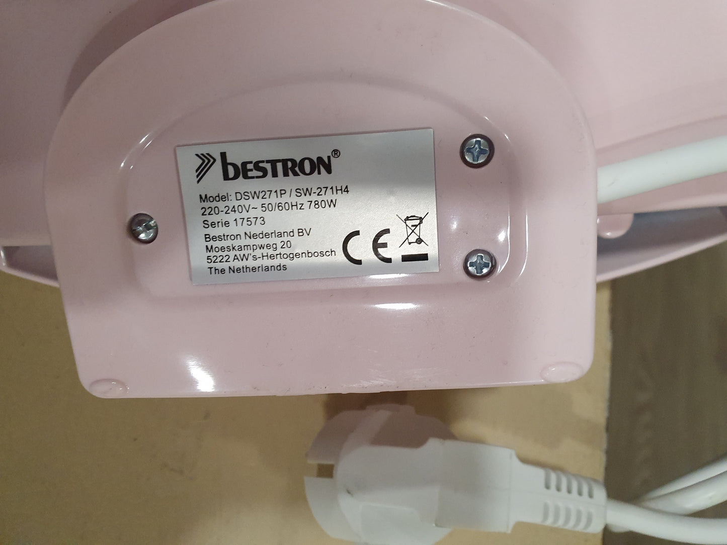 Máquina de Waffles DSW271P/780W  - Bestron