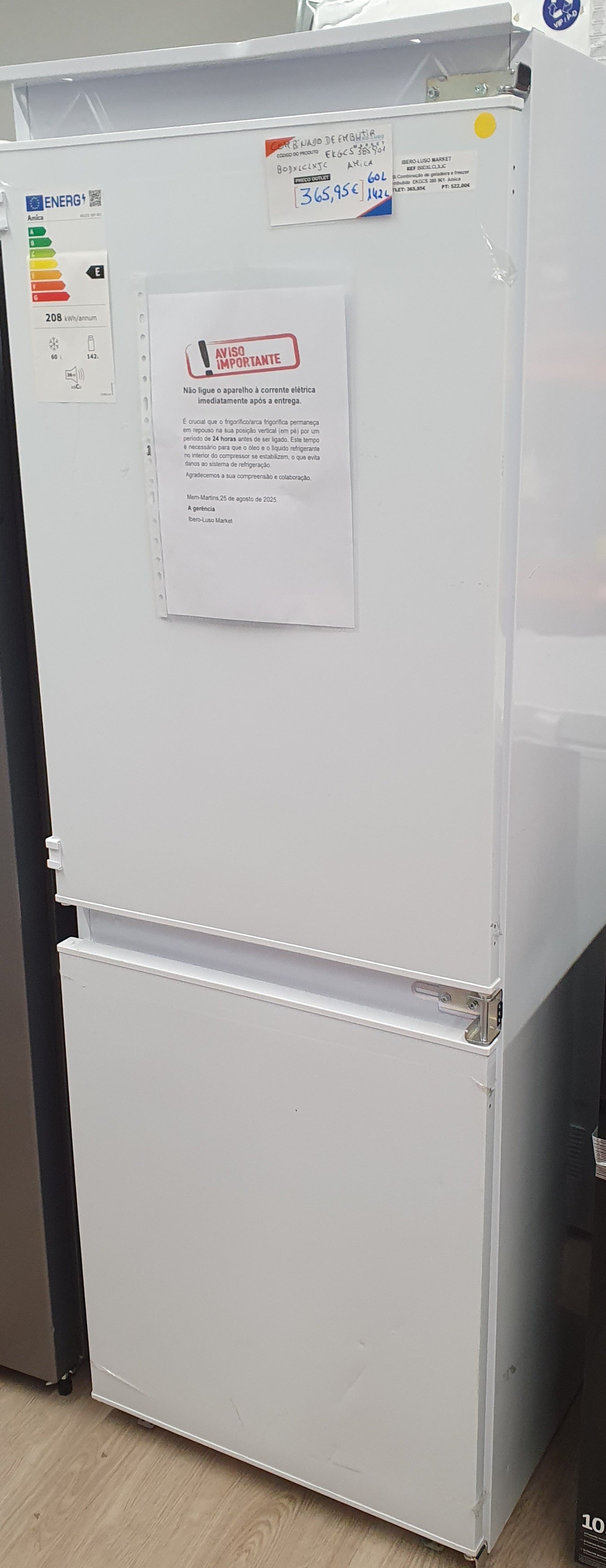 Frigorifico Combinado de encastre EKGCS 385 901 - Amica