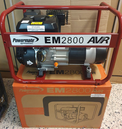 Gerador monofásico com motor a gasolina EM2800 de 2500 W-POWERMATE