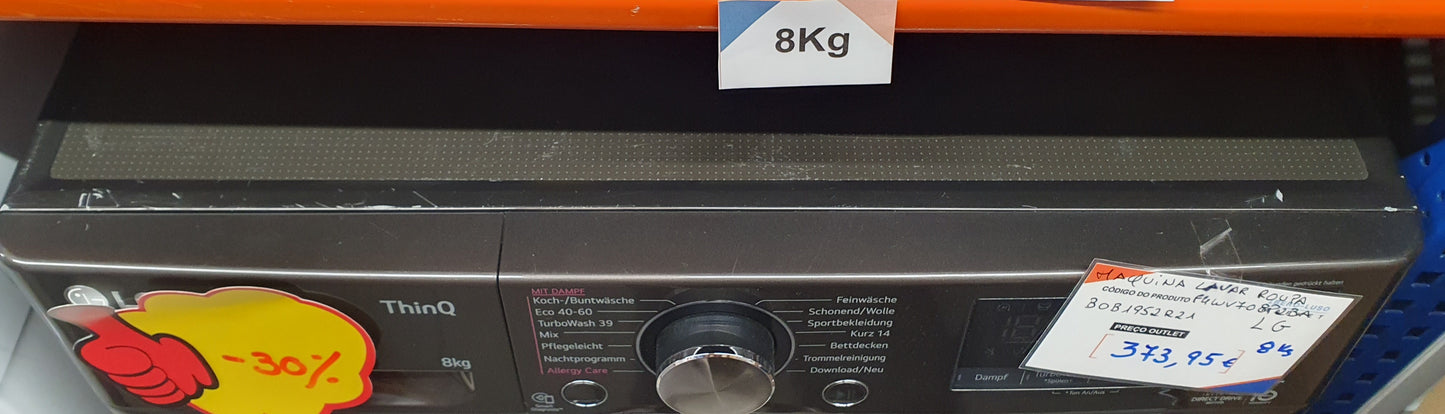Máquina de Lavar Roupa F4WV708P2BA 8Kg - LG