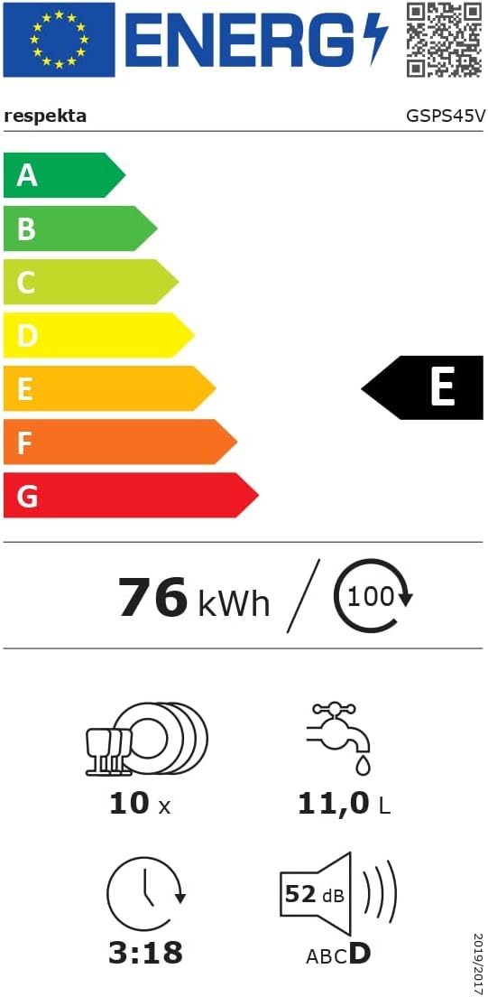 Máquina de Lavar Loiça 45cm GSPS45V - RESPEKTA