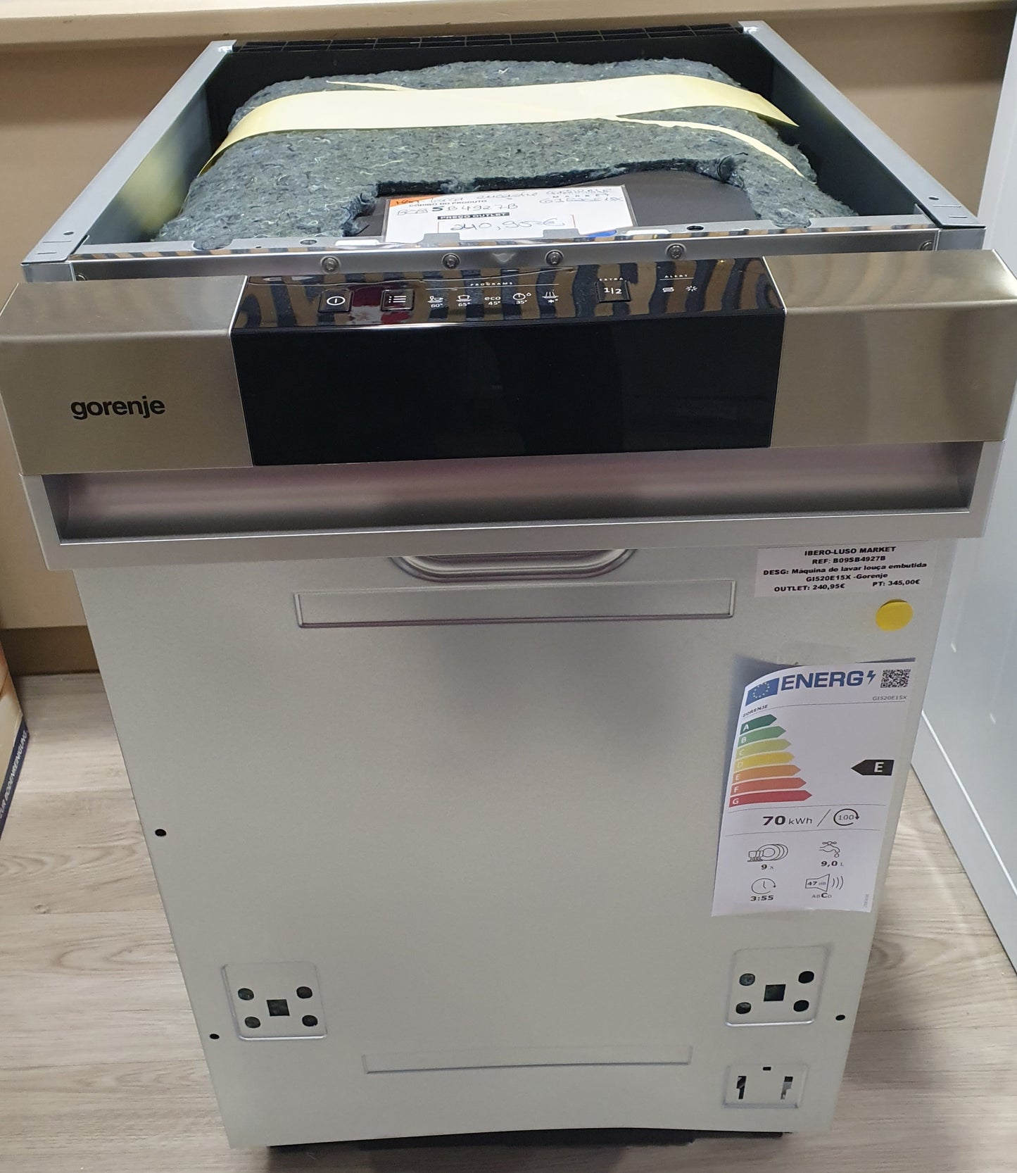 Máquina de lavar loiça semi-integrada GI520E15X - Gorenje