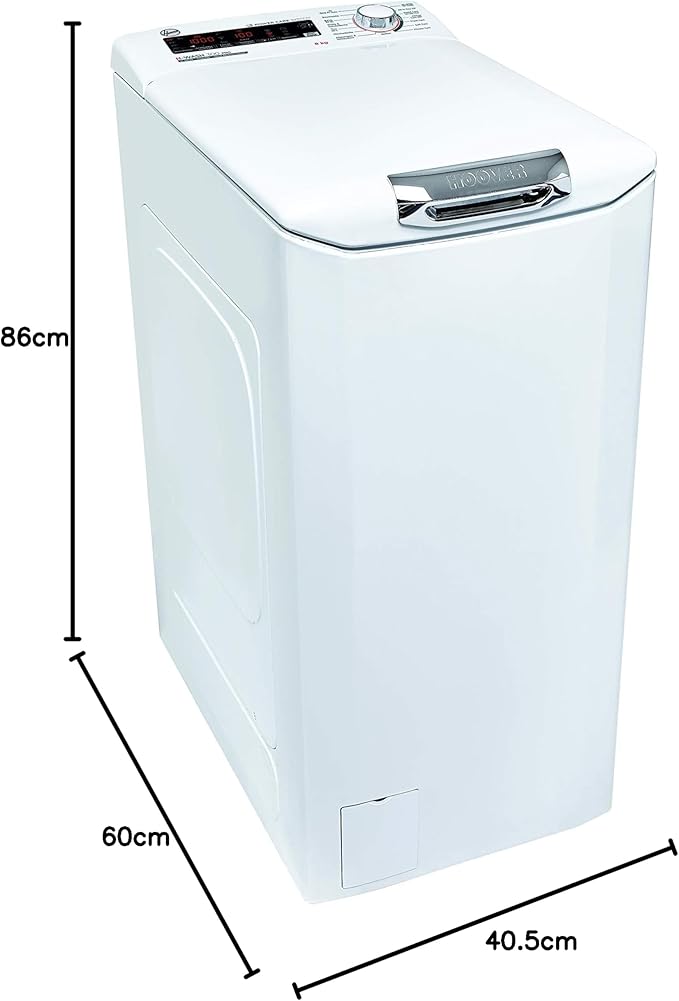 Máquina de Lavar Roupa H-WASH300 H3TFMQ48TAMCE-84X - HOOVER - carregamento superior 8Kg
